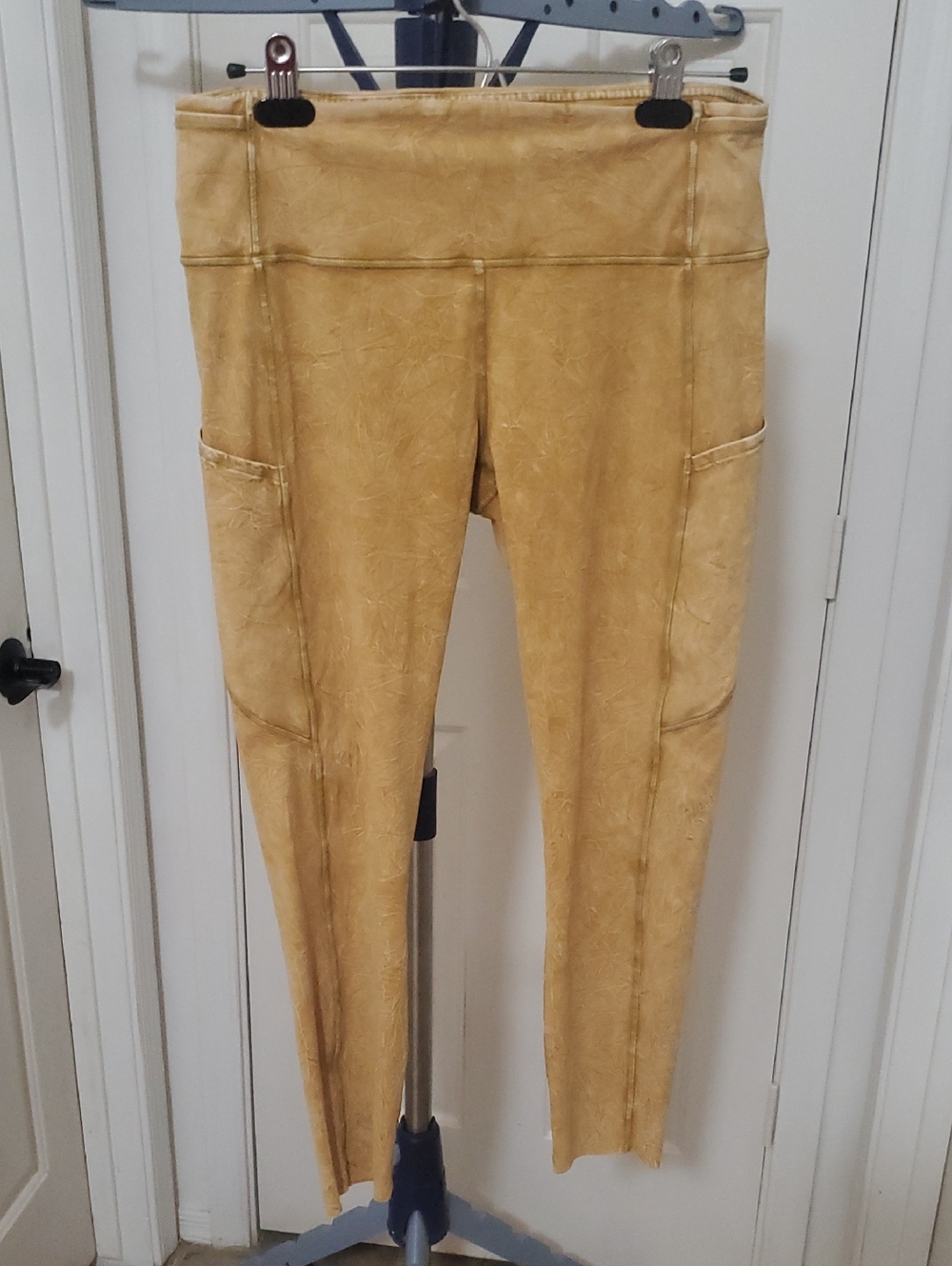 lululemon athletica Faux-Leather Leggings in Mustard